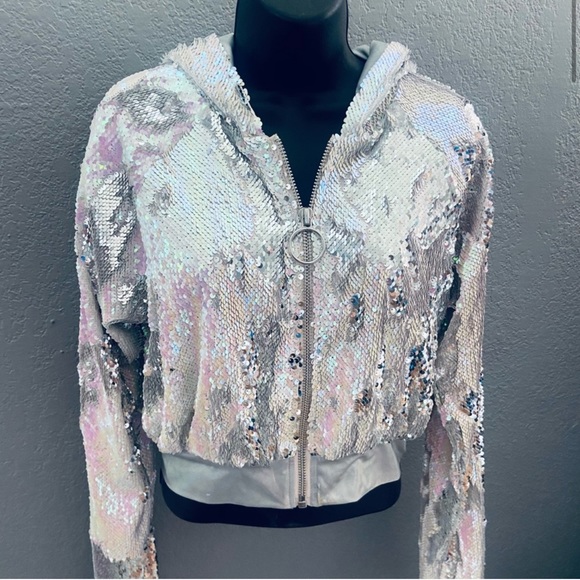 Dolls Kill ClubExx Technotopia FlipSquin Hoodie (Worn Once) - Picture 2 of 6